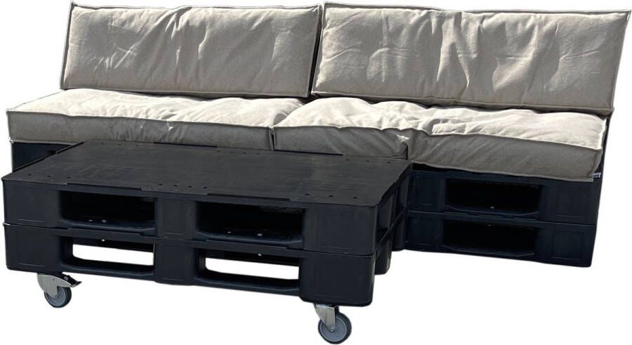 Alpac Loungeset Palletbank Pallet Loungeset 240 x 96 x 80 cm Duurzaam Exclusief kussens