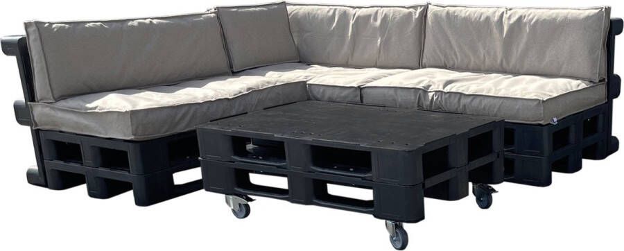 Alpac Loungeset Palletbank Pallet Loungeset 256 x 216 x 80 cm Duurzaam Exclusief kussens