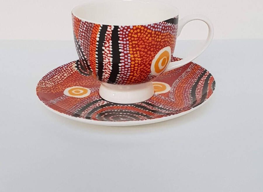 Alperstein Designs Design kop en schotel Otto Jungarrayi Sims Aboriginal collectie