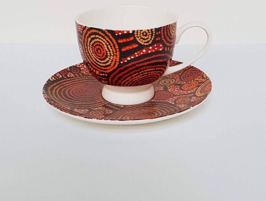 Alperstein Designs Design kop en schotel Teddy Jakamarra Gibson Aboriginal collectie