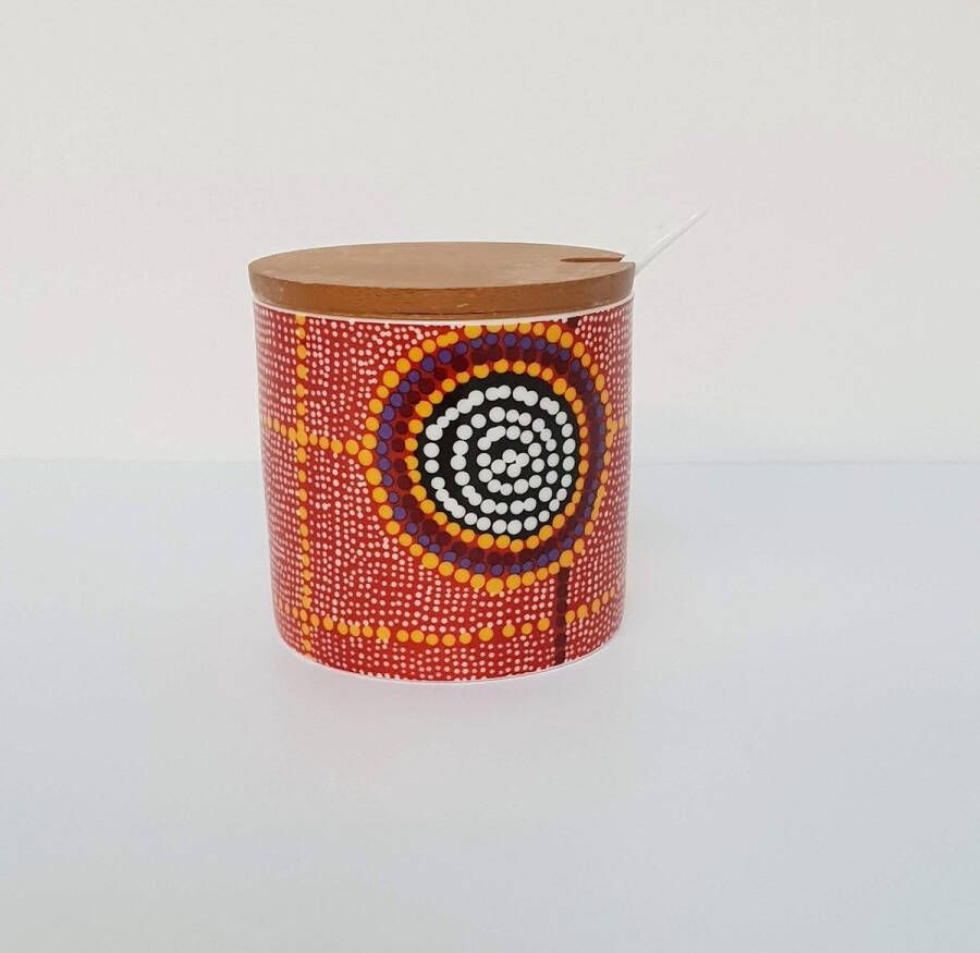 Alperstein Designs Design suikerpotje Debbie Napaljarri Brown Aboriginal collectie