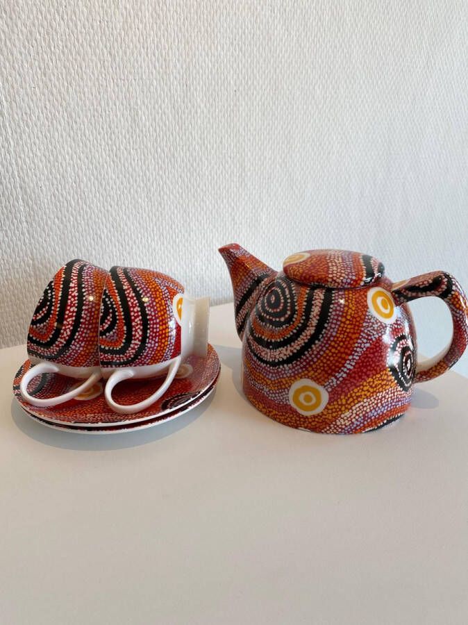 Alperstein Designs theeset Otto Jungarrayi Sims Aboriginal collectie