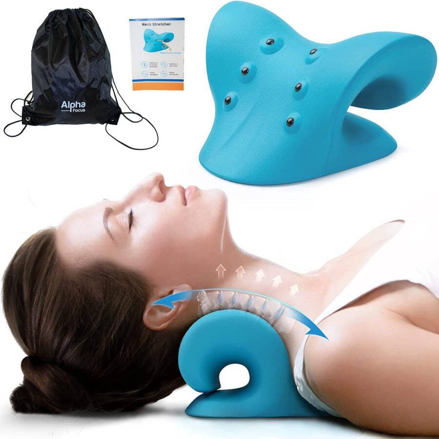 Alpha Focus Nekstretcher Magnetische therapie Massagekussen voor Nekpijn- Nekmassage Apparaat Nekkussen Nek stretcher Voor Nek en Rugklachten