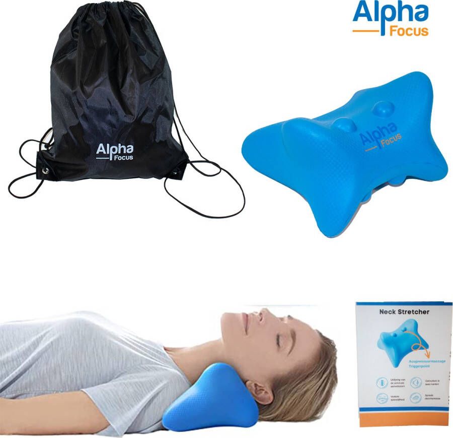 Alpha Focus Nekstretcher Massagekussen voor Nekpijn- Nekmassage Apparaat Nekkussen Nek stretcher Voor Nek en Rugklachten