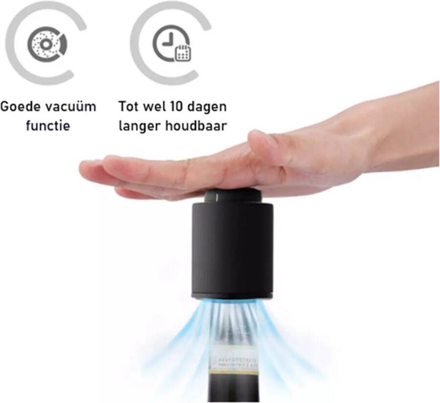 AlphaProducts Wijnstopper vacuüm Wijn vacuüm pomp Wijn accessoires Wijnafsluiter Wijndop Wijn pomp Vacuüm pomp Wijn saver Wine