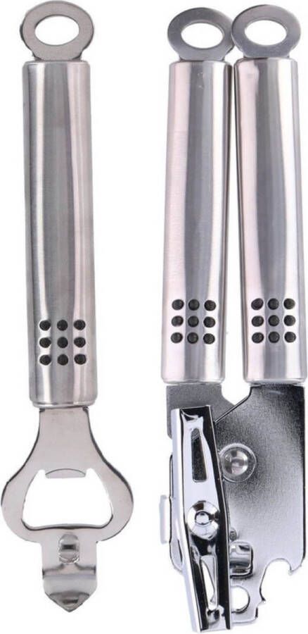 Alpina 2-Delige keukengerei set flesopener en blikopener 19 5 en 21 cm Blikopeners