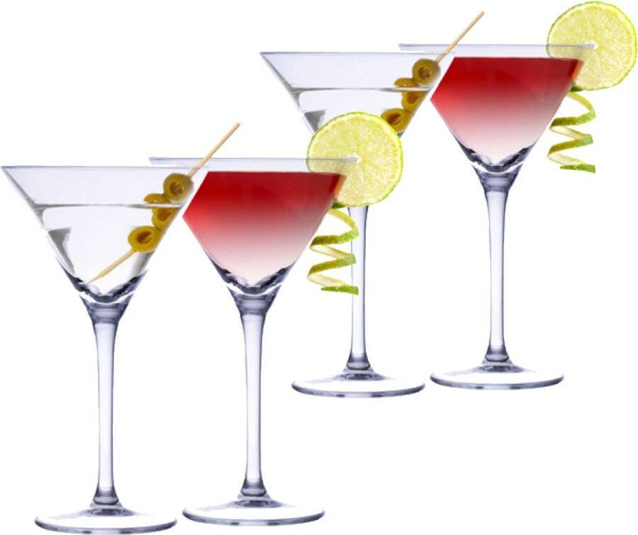 Alpina 8x Martini cocktailglazen 220 ml 22 cl Cocktail glazen Cocktails drinken Cocktails