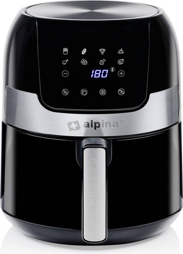 Alpina Airfryer XL Hetelucht Friteuse 3.5L 80 tot 200°C 1400W Digitaal Display