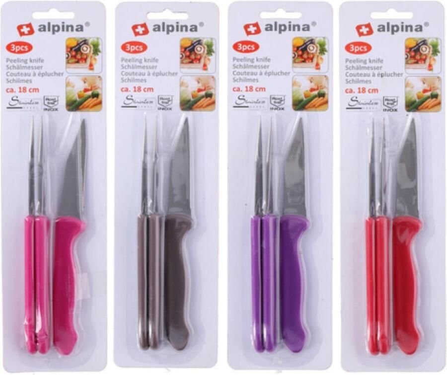 Alpina Kleurrijke Schilmesjes in een Set van 3 Verrassende Kleurenmix