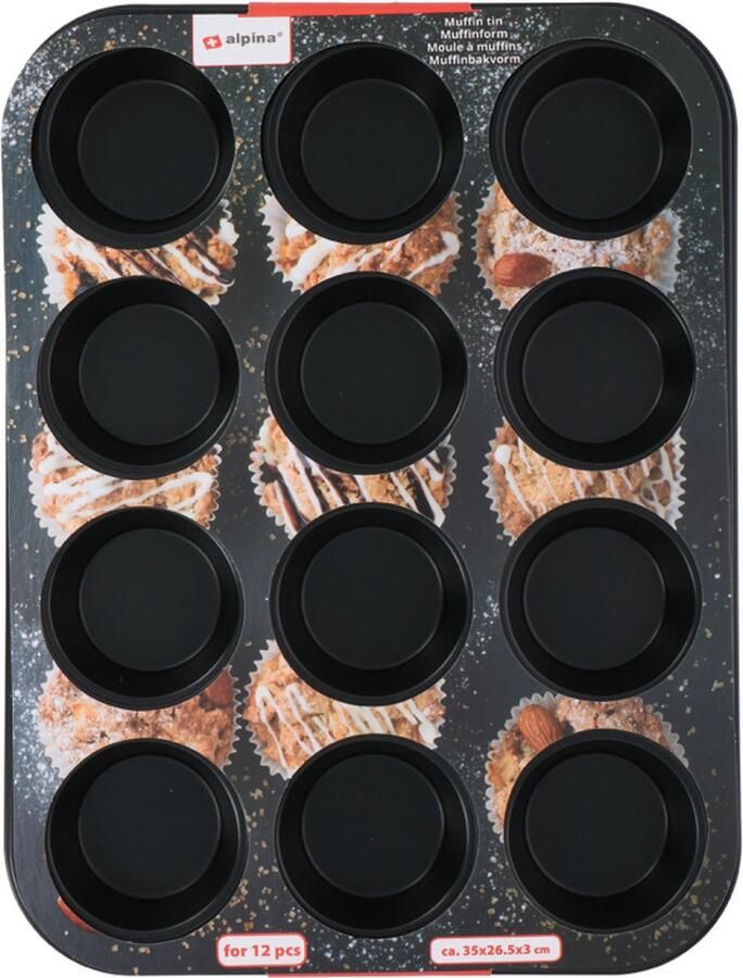 Alpina Bakvorm Muffin Staal 26 5 X 18 Cm