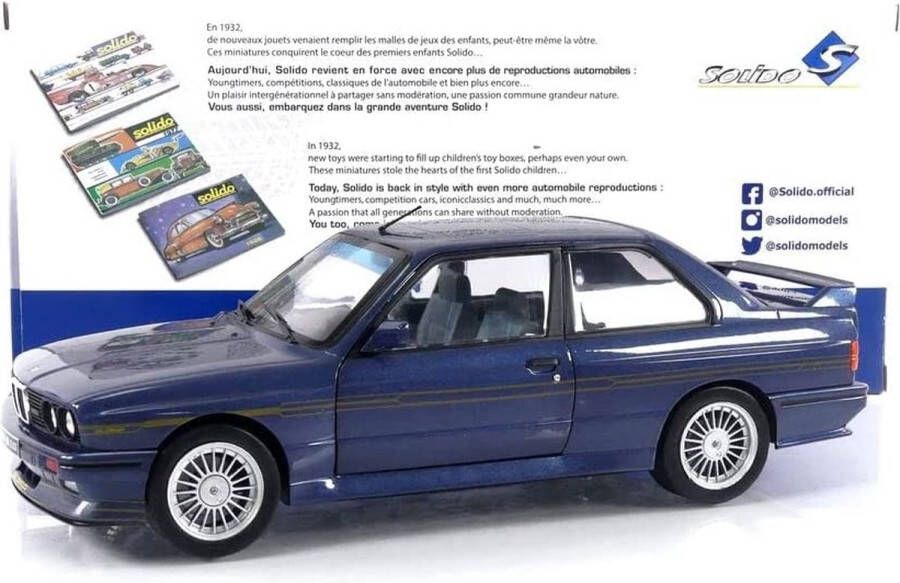Solido BMW Alpina E30 B6 3.5 modelauto blauw 1:18