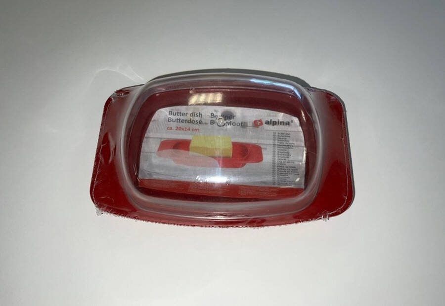 Alpina Botervloot kunststof 20x14x6cm Rood