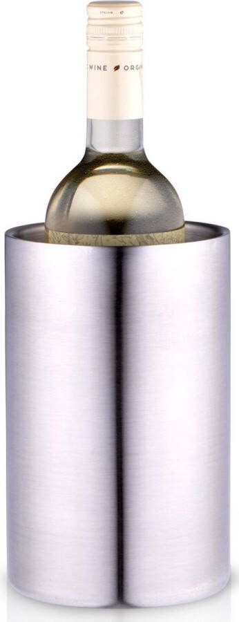Alpina Champagne & wijnfles koeler ijsemmer zilver rvs H19 x D12 cm