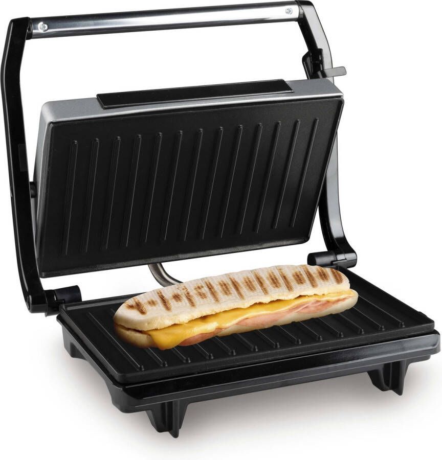 Alpina Contactgrill Tosti Apparaat Anti-Aanbaklaag 700W RVS Zwart
