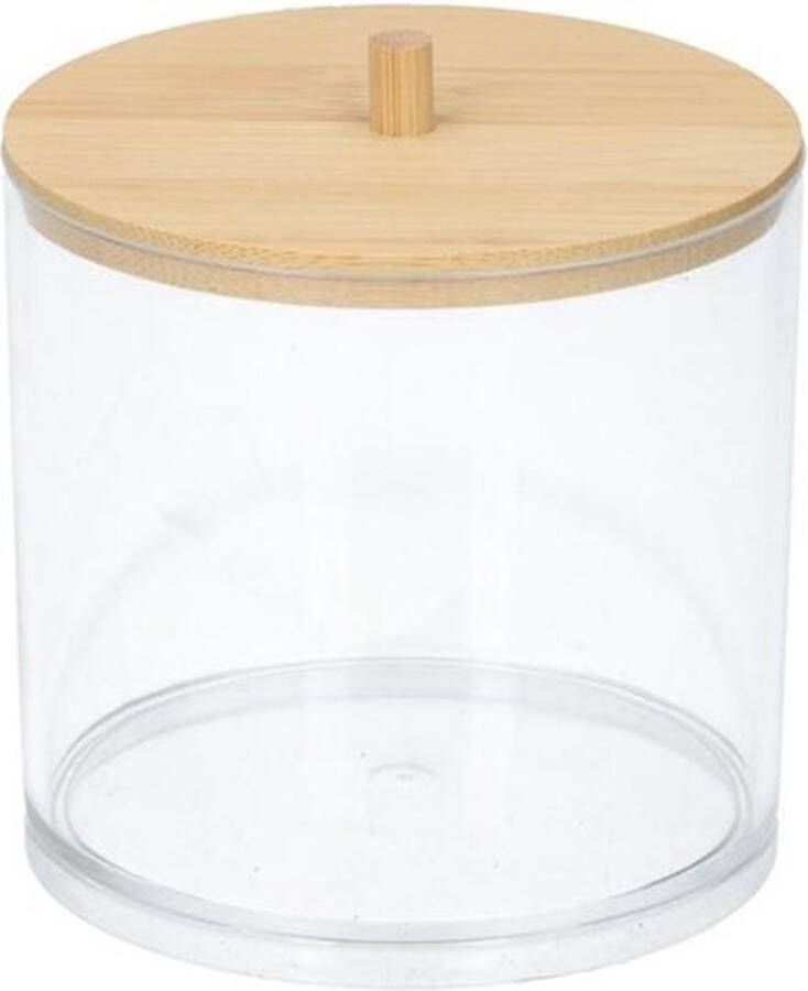 Alpina Cosmetica organizer bamboe Ronde opberg doos Make up opberg bak Met Bamboo