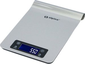 Alpina Digitale Keukenweegschaal Ophangbaar Met Timer Met Thermometer Tot 5 Kilo Rvs