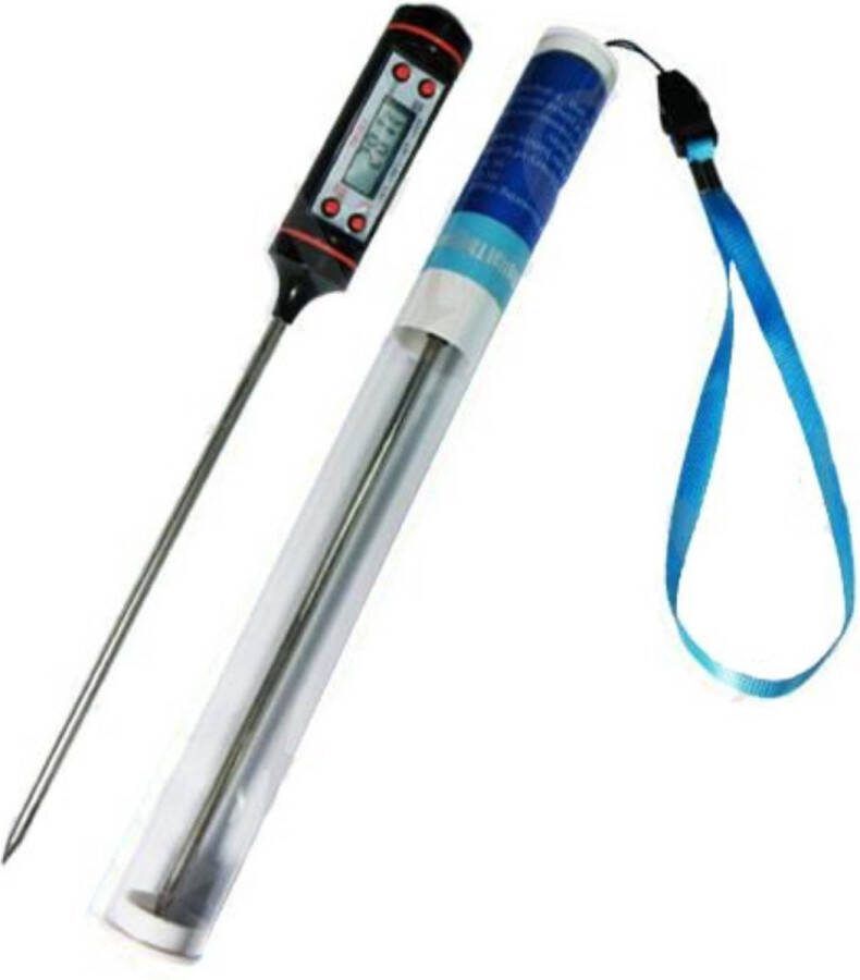 Alpina Digitale Vleesthermometer Keukenthermometer Kookthermometer LCD Display Inclusief Batterij