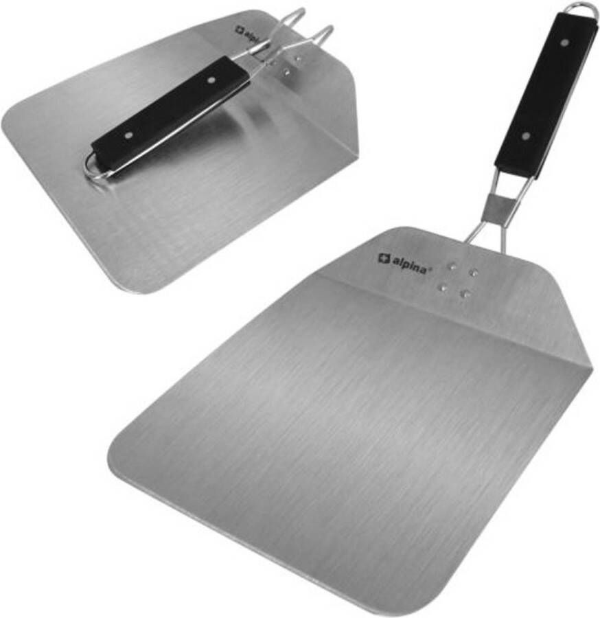Merkloos Sans marque Inklapbare barbecue pizzaschep broodschep RVS 25 x 24 cm BBQ accessoires