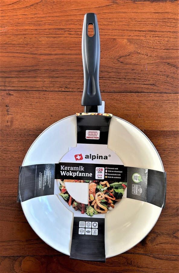 Alpina keramische wok pan 28 cm ook geschikt voor inductie
