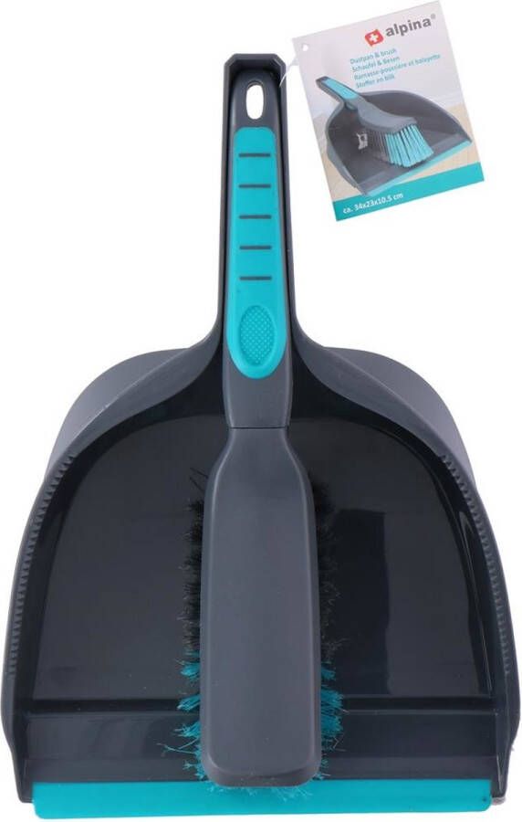 Alpina Kitchen & Home Alpina Stoffer en Blik 23 x 35 cm | Donkergrijs met blauw