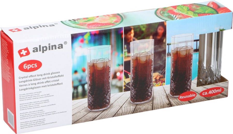 Alpina Longdrinkglasset kunststof 6-delig 400ml