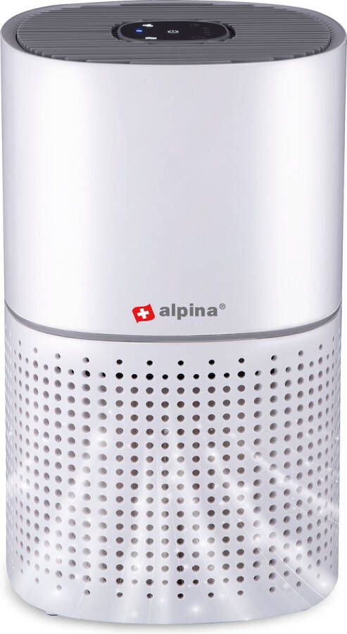 Alpina Luchtreiniger met Ionisator Air Purifier met HEPA H11 Filter 3 Snelheden Timerfunctie Stille Nachtmodus Ruimtes tot 28 m² Filter Vervangingsindicator Wit