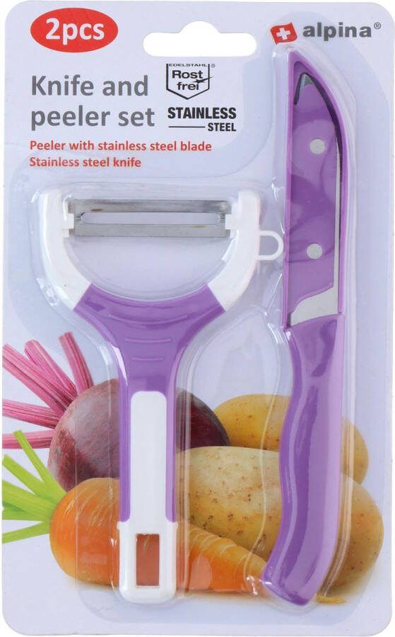 Alpina Schilmes en Dunschiller Set Paars Keramisch & RVS Mix Non-Stick Coating