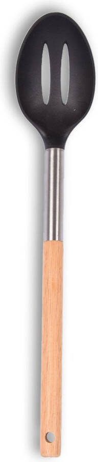 Alpina Schuimspaan 34 Cm Hout rvs nylon Blank zlilver zwart
