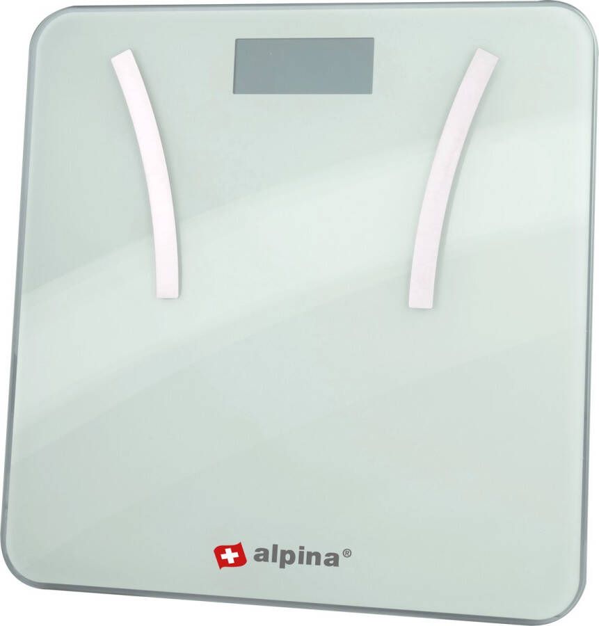 Alpina Smart Home Slimme Personenweegschaal met Lichaamsanalyse o.a. Gewicht Vetpercentage en Spiermassa met App tot 8 Gebruikers