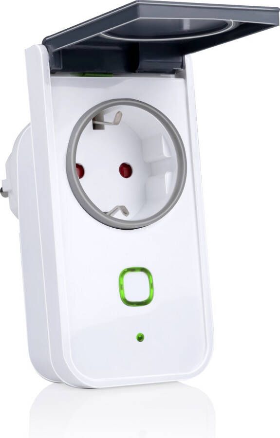 Alpina Smart Home Slimme Stekker Smart Plug voor Buiten 230V IP44 Spatwaterdicht Tijdschema's Verbruiksmeter App Besturing