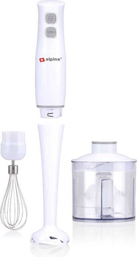 Alpina Staafmixerset Garde Hakmolen Blender 230V 400W Wit