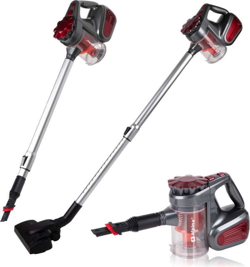 Alpina Steelstofzuiger met Snoer Stofzuiger zonder Zak Kruimeldief 600W Incl. Stofzuigerborstels