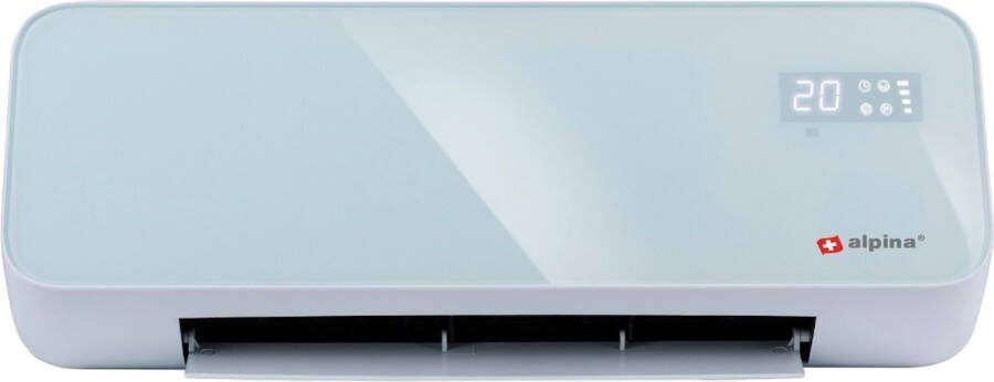 Alpina Elektrische Verwarming en Ventilator Ventilatorkachel 2000W Convectorkachel voor Wandmontage Wandventilator met Afstandsbediening Instelbare Thermostaat en Timerfunctie Wit
