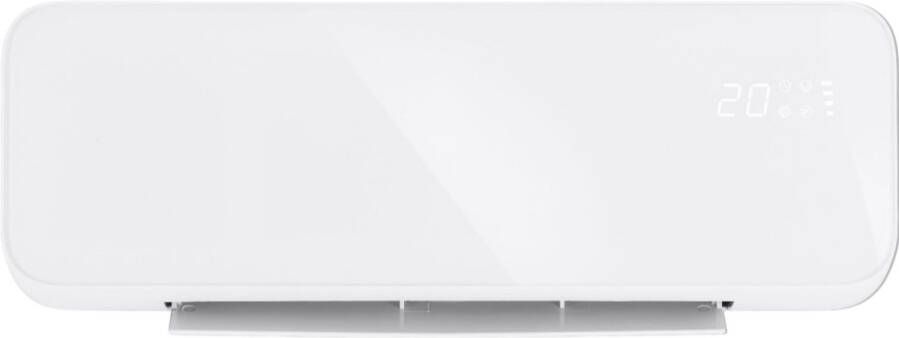 Alpina Elektrische Verwarming en Ventilator Ventilatorkachel met Wifi Convectorkachel voor Wandmontage 2000W Wandventilator met App-Besturing Instelbare Thermostaat en Timerfunctie Wit