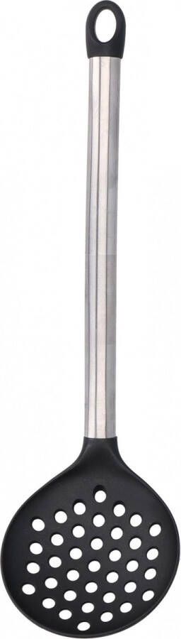Alpina vergietlepel 35 5 cm RVS zilver zwart