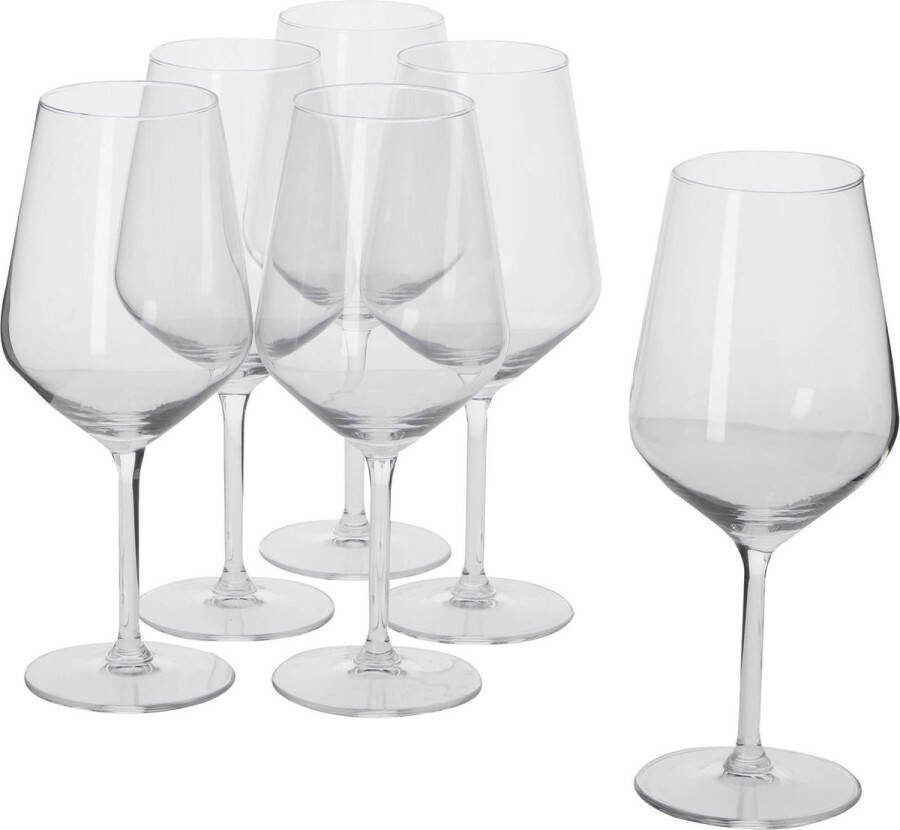 Alpina Wijnglazen Rode Wijn 6 Stuks Rode Wijnglazen Wijnglas 53cl Wijnglazen Set Glazenset voor Diner Wijn Glazen Helder Glas