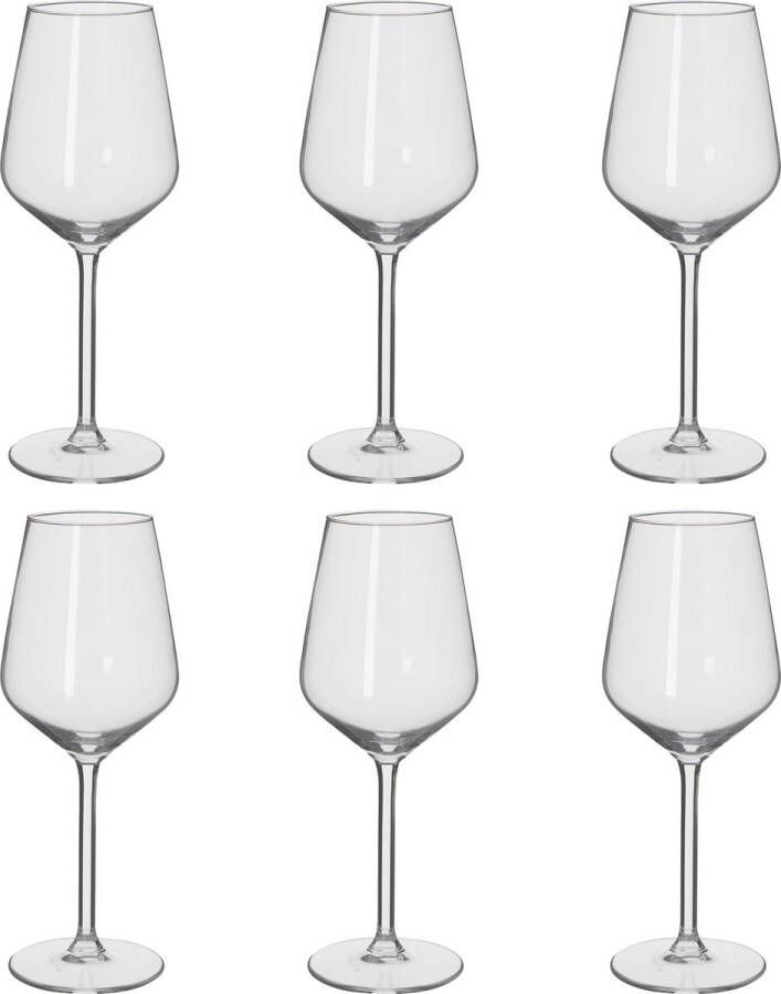 Alpina Wijnglazen Witte Wijn 6 Stuks Witte Wijnglazen Wijnglas 37cl Wijnglazen Set Glazenset voor Diner Wijn Glazen Helder Glas