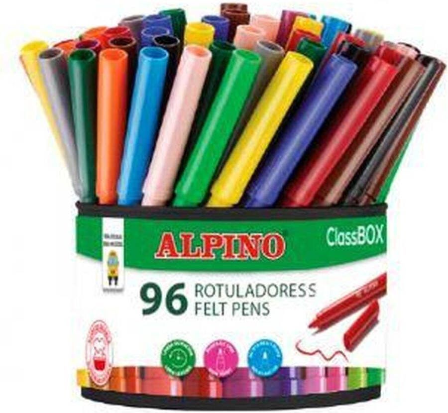 Alpino Set Viltstiften ClassBOX Multicolour 96 Onderdelen