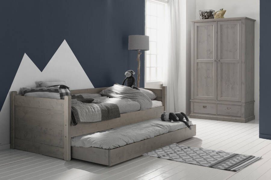 Alta Meubelen Alta Bedbank met Jump-Up logeerbed Stone grey hoogwaardige kwaliteit