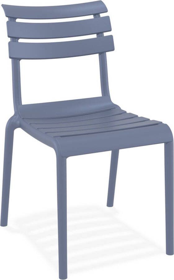 Alterego Design Alterego Donkergrijze tuinstoel 'CHALA' van kunststof