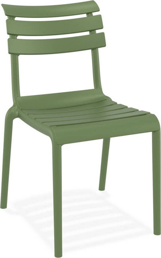 Alterego Design Alterego Groene tuinstoel 'CHALA' van kunststof