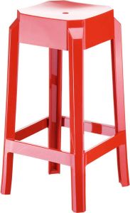 Alterego Design Alterego Halfhoge rode keukenkruk 'LENO MINI' uit kunststof