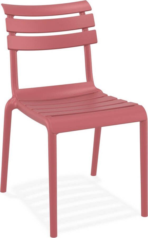 Alterego Design Alterego Rode tuinstoel 'CHALA' van kunststof