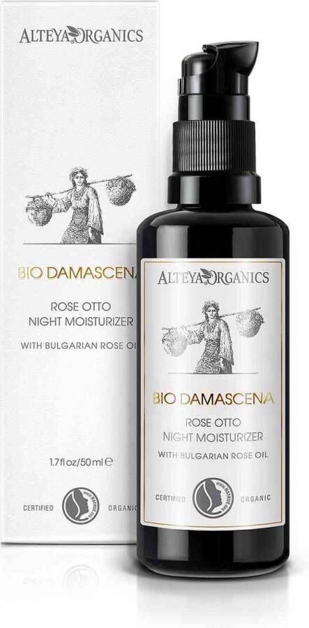 Alteya organics Bio Damascena Rose Otto vochtinbrengende Nachtcrème (biologisch)