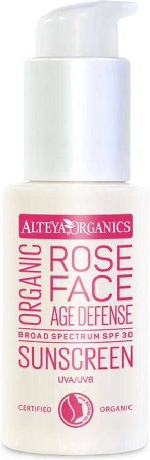 Alteya organics Biologische zonnebrandcrème voor het gezicht SPF30