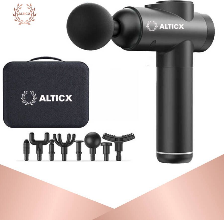 ALTICX Massage Gun 8 Opzetstukken Massage Apparaat 6 Standen Massage Gun Professioneel Massage Pistool