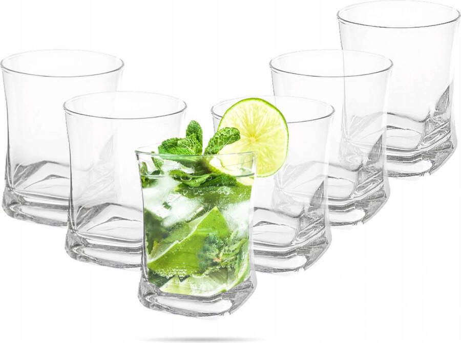 Altom Design Drinkglazen Waterglazen Limonadeglazen Sapglazen Hoge kwaliteit Vaatwasserbestendig 280ml Set van 6