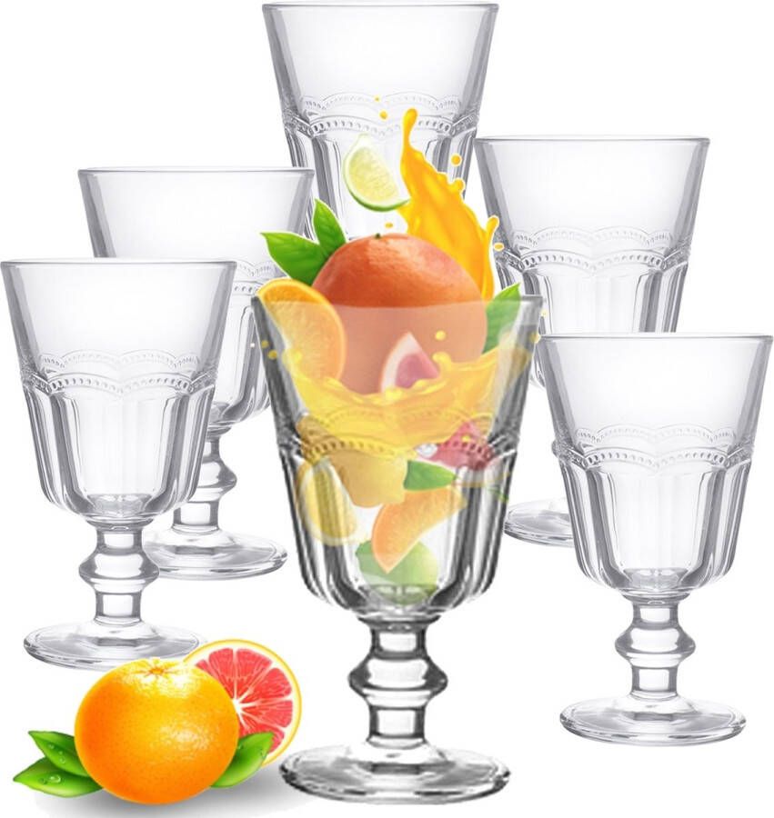 Altom Design Wijnglas Cocktail glazen – Wijnglazen Waterglazen – Champagneglazen 240ML Set Van 6