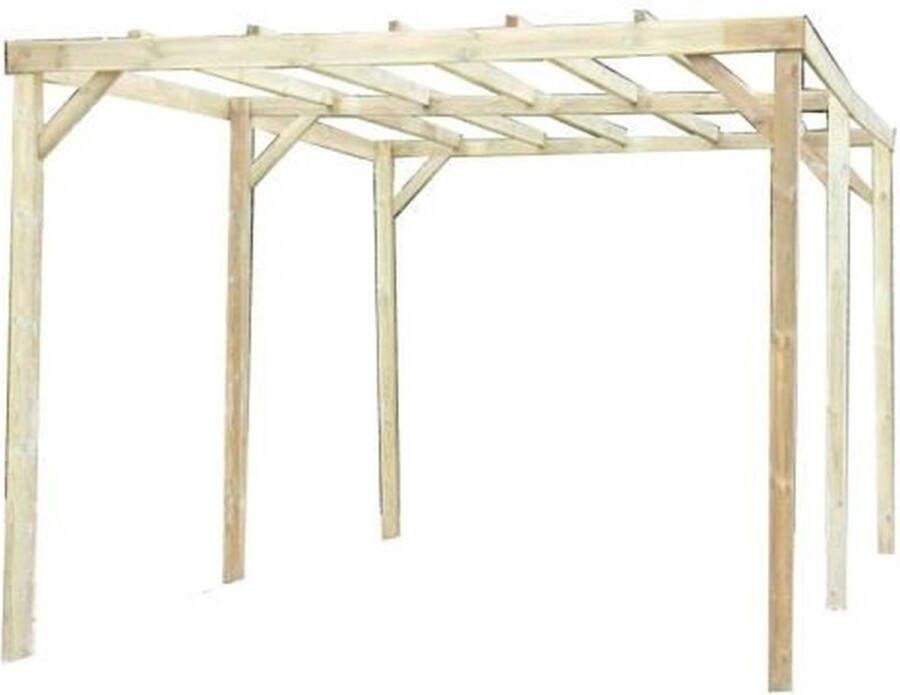 ALTONA Houten carport Plat dak Autoclaaf 15 m² 3 x 5 m h 2 4m