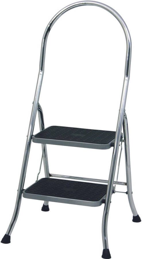 Altrex Cromato Silver 2-plus 2 treeds Huishoudtrap Werkhoogte 2.45m
